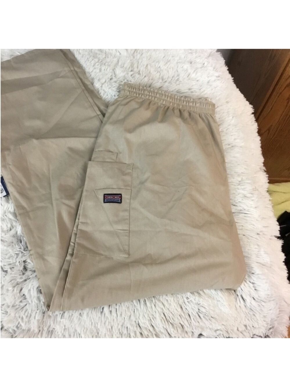 Cherokee Workwear traditional classic fit Womans size 2XL khaki cargo
